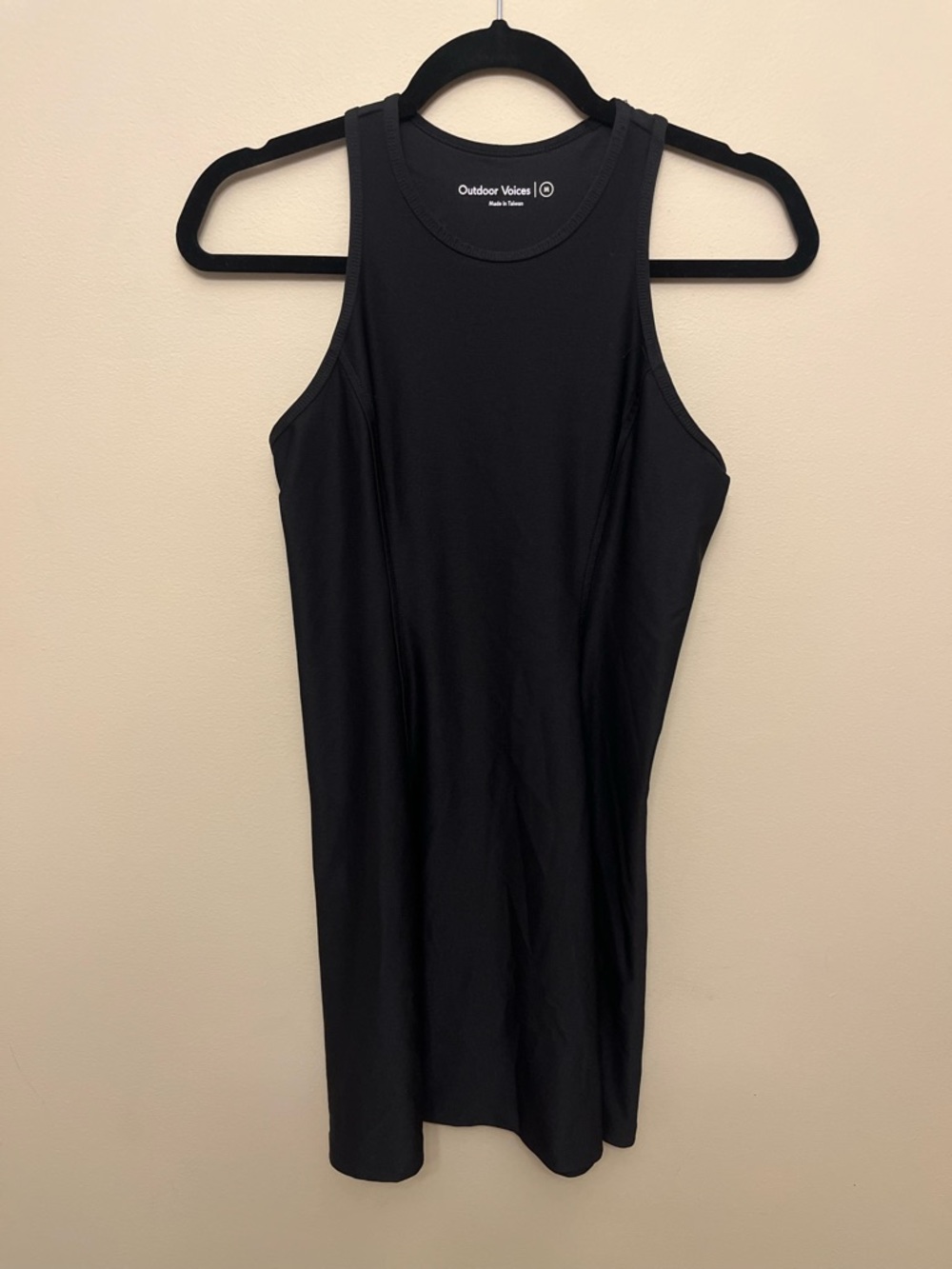 Outdoor Voices Athena Racerback Athletic Dress Women's Size Medium Black